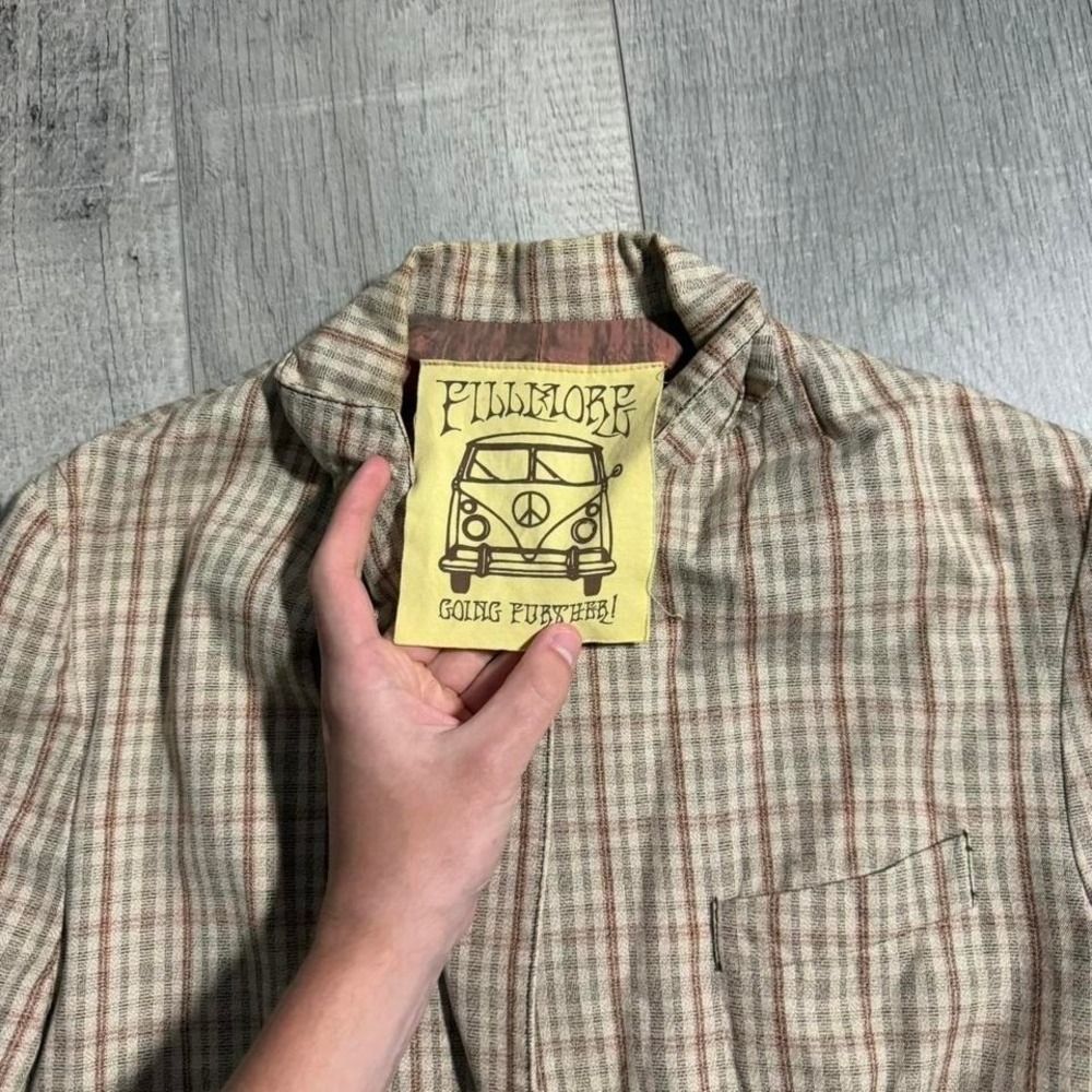 Vintage 2000s tan and brown fillmore Y2K blazer affliction style jacket - Picture 4 of 7